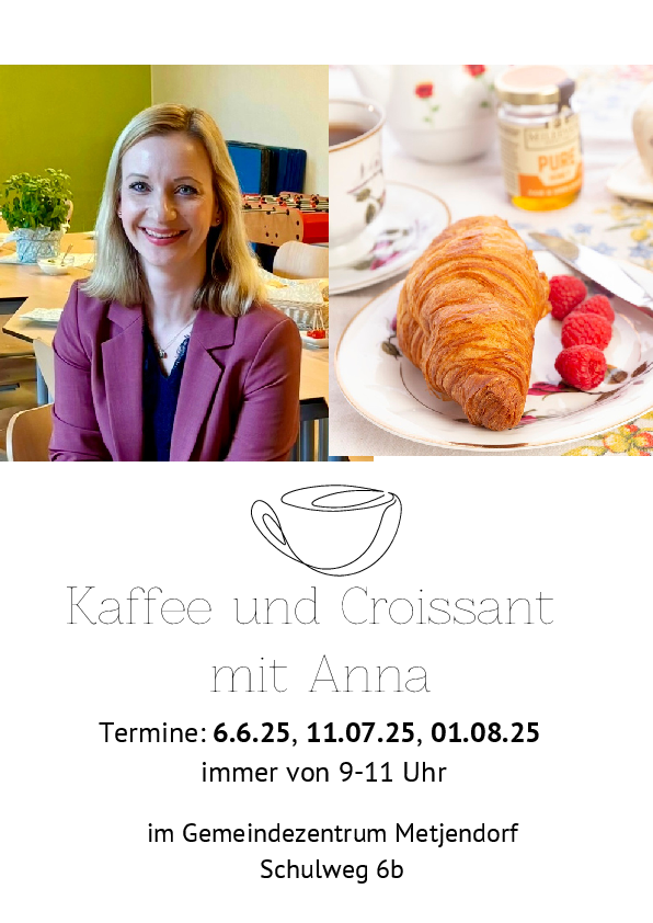 Kaffee und Croissant mit Anna