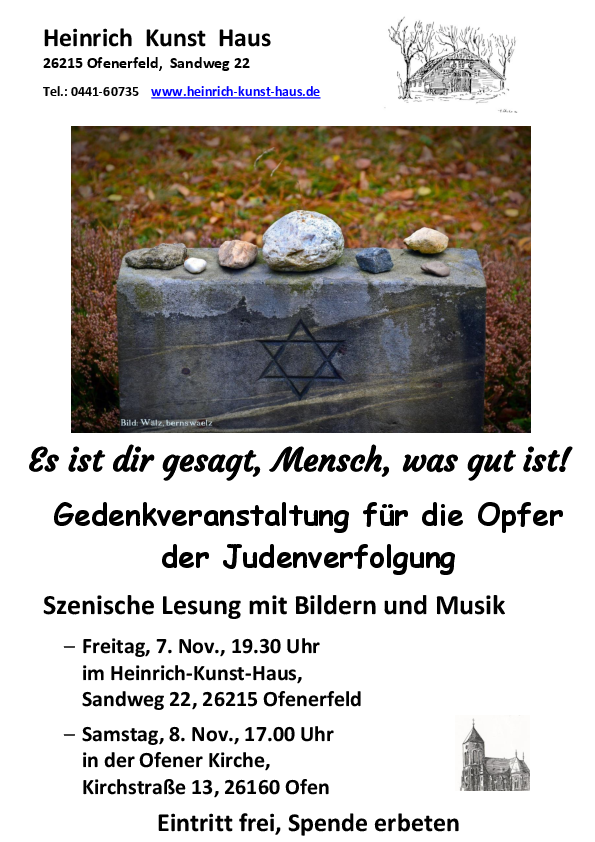 Plakat 9. November Gedenkt!