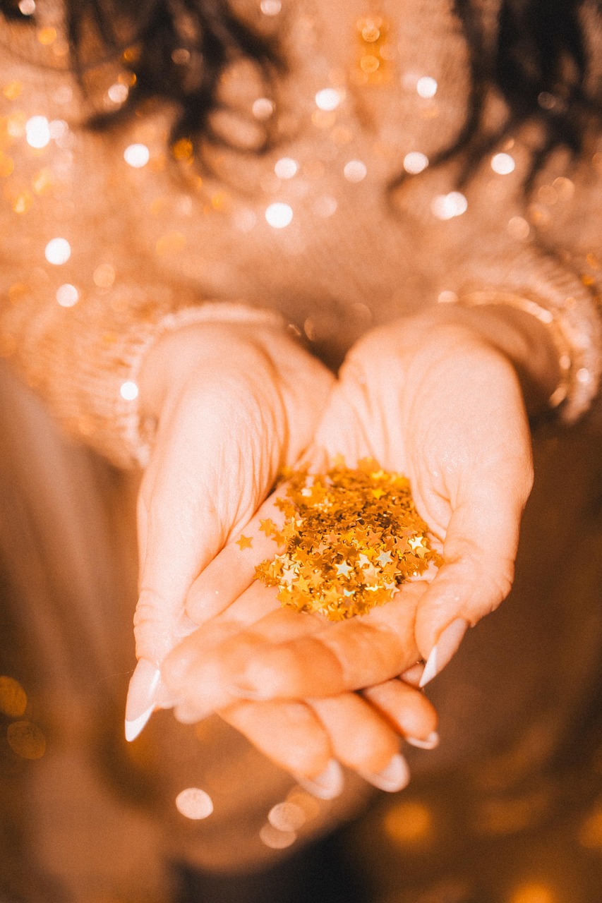 glitter, confetti, party, christmas